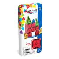 MAGNA-TILES - mircoMAGS Ensemble de construction magnétique de voyage de 26 pièces -Ce Qui Est Inclus: 26 pièces magnétiques mircoMAGS, dont : 4 triangles droits, 4 triangles isocèles, 6 triangles équilatéraux, 12 carrés. L'emballage en métal permet à la fois un stockage pratique et une base pour les constructions en cours de route.  