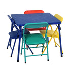 Homy - Casa Ensemble de table et chaises coloré pour enfants - 5 pièces-Design Pliable et Portable - Table et chaises légères qui se plient facilement pour un rangement ou un transport pratique.