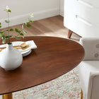 Modway - Verne Ovale de 48 po Table à manger, Noyer d’or-Placage en noyer