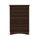 PrepacMC – Commode à 5 tiroirs Fremont, 45 1/4 po, espresso-Bois composite stratifié espresso foncé de fabrication robuste MDF
