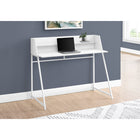 Monarch Specialties - 7545 Bureau 48 po L - Blanc/Metal Blanc-La base en métal robuste au fini blanc offre de la stabilité et comporte des pieds en forme de trapèze pour un look élégant et contemporain
