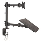 TygerClaw - Support de bureau pour moniteur à bras unique avec support pour ordinateur portable-Canaux de gestion des câbles pour garder les fils organisés et soigneusement rangés