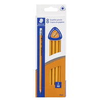 Staedtler - Crayons graphite triangulaires extrudés, n° 2 HB - paquet de 8-Graphite, HB #2