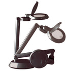 OttLite - Lampe de bureau loupe LED gain de place - Clearsun - Noir-Bras articulé avec tête pivotante