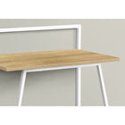 Monarch Specialties - 7119 Bureau 30 po L - Juvenile Naturel/Metal Blanc-Facile à assembler grâce aux instructions illustrées et à tout le matériel fourni, il est prêt à l'emploi en un rien de temps !