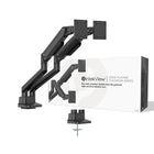 Intekview - Bras double pour écrans premium avec contrepoids-Compatibilité VESA : 75x75 mm et 100x100 mm
