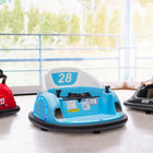 Qaba - Auto-tamponneuse 12 V pour tout-petits avec rotation à 360 degrés et télécommande - Bleu clair-L'option de conduite à distance ou par un enfant renforce la sécurité et le contrôle 