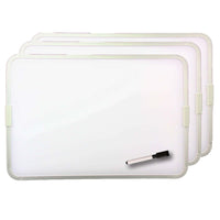 Flipside - Cadre en aluminium double face - Tableau effaçable à sec magnétique avec stylo - 12 po x 17,5 po - Paquet de 3-Parfait pour une utilisation en classe, à la maison ou au bureau
