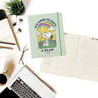 Graphique - 2024-2025 Académique Peanuts Sunshine Mensuel Planificateur de Bureau - 20.32 x 25.4 cm-Couverture en papier double réflexion et élastique