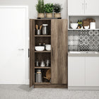 Prepac - Armoire de rangement Elite 32 po - Gris dérivé-Dimensions assemblées : 32 po L x 65 po H x 16 po P