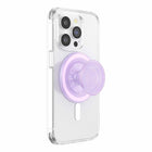 PopSockets - PopGrip pour MagSafe rond avec anneau adaptateur Opalescent Clear-Glissez simplement la poignée pour permettre une recharge MagSafe.