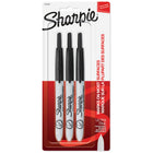 Sharpie - Marqueurs permanents − Pointe rétractable ultra-fine − Noir − Paquet de 3-Pas de capuchon, pas de problème - il suffit de cliquer   