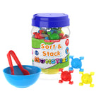University Games - The Learning Journey Sort & Stack Monsters - Jouet de Tri et d'Empilage - Jouet de Développement des Compétences Motrices Fines - Jouet de Tri de Couleurs pour Enfants-Encourage la réflexion et l'apprentissage