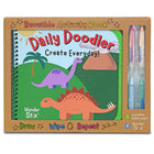 The Pencil Grip - Cahier d'activités réutilisable Daily Doodler - Couverture Dinosaure, 4 Wonder Stix inclus-Cahier d'activités réutilisable « Daily Doodler » avec couverture dinosaure et couverture arrière pour créer un quotidien.