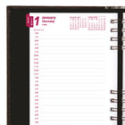 Brownline - 2026 Agenda quotidien CoilPro avec couverture rigide et reliure spirale double - 8 po x 5 po - Noir - Anglais-Coins détachables
