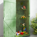 Outsunny - Abri de jardin - 76 x 53 x 180 cm - Vert -Le toit est recouvert d'asphalte pour une protection extérieure supplémentaire  
