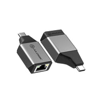 Adaptateur ALOGIC Ultra Mini USB-C mâle RJ45 GB Ethernet femelle-Petit mais puissant - Cet appareil offre une liberté de mouvement inégalée pour vos présentations en déplacement. Avec un poids de moins de 20 g, il est incomparable en termes de taille et de poids et se glisse facilement dans n'importe quelle sacoche d'ordinateur portable, sac à main ou poche, sans prendre de place. Sa taille compacte permet également d'utiliser facilement un port USB-C existant avec un ordinateur plus récent. La conception d