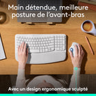 Logitech - Souris trackball sans fil Ergo M575S - Blanc cassé-Amélioration de la posture de l’avant-bras: la forme ergonomique d'ERGO M575S soutient votre main et aligne votre avant-bras dans une meilleure posture tout au long de la journée, un bon ajustement pour la plupart des tailles de main