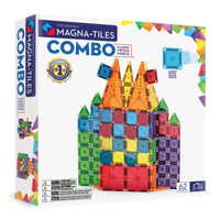 MAGNA-TILES - Ensemble de construction magnétique Combo 62 pièces-Ce Qui Est Inclus: 2 triangles isocèles mircoMAGS, 4 triangles équilatéraux mircoMAGS, 8 triangles droits mircoMAGS, 32 carrés mircoMAGS, 4 triangles isocèles, 12 carrés. 