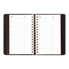 Brownline - 2026 Agenda quotidien PlannerPlus avec notes adhésives - 8 po x 5 po - Noir - Anglais-Pages bonus supplémentaires comprenant : un calendrier de trois ans, une liste de dates importantes, des planificateurs trimestriels, une table d'intérêt, des tableaux de conversion métrique, des cartes et des sections dédiées pour les enregistrements des dépenses, les contacts (téléphone/adresse/courriel) et les notes