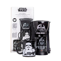 Uncanny Brands - Cafetière simple tasse Dark Vador et Storm Trooper avec 2 tasses-Machine à café filtre 