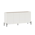 Manhattan Comfort - Buffet moderne Abbey 170 cm - Érable et blanc cassé-Cadre surélevé avec pieds fins pour un nettoyage facile en dessous et une touche moderne et aérée