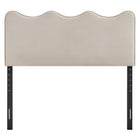 Modway - Athena Velours de performance résistant aux taches Tête de lit King Size, Amande-Quatre positions de montage ajustables