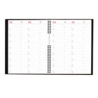 Brownline - 2026 Agenda mensuel CoilPro 14 mois Couverture rigide avec Reliure spirale double - 11 po x 8-1/2 po - Noir - Anglais-50% de papier recyclé post-consommation