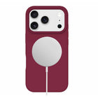 Blu Element - Étui Silicone MagSafe pour iPhone 17 Pro Max - Canneberge-Bords surélevés pour protéger l'appareil photo et l'écran