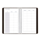 Blueline - 2025-2026 agenda académique quotidien/mensuel  - 8 po x 5 po - Noir - Anglais-NOUVEAUX: planificateur trimestriel, horaire de cours, objectifs mensuels, calendrier des événements, listes de tâches, contacts, mots de passe, section dédiée aux notes, et aperçu sur trois ans