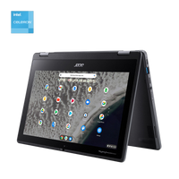 Acer - Ordinateur portable à écran tactile 11,6po R753T-C0BW + 3 mois Google AI Pro,Celeron N4500,64Go Emmc SSD,8Go RAM,ChromeOS-Avec un couvercle en métal élégant, l’Aspire 3 est plus léger et plus mince que jamais, à 1,6 kg et 18,9 mm