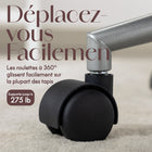 Elle Décor - Fauteuil de bureau Ellegant IVY - 25 1/2 po l x 29 po P x 40 3/4 po à 44 1/2 po H - Ivoire-9