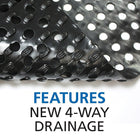 ES Robbins - Tapis de drainage résistant à la graisse, 2 x 3 pi, noir-Tapis de drainage noir à usage général résistant à la graisse
