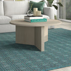 Hudson&Canal - Table basse ronde Anders de 91 cm de largeur, , blanc aulne-Finition en blanc aulne aspect bois