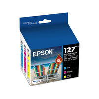 Epson - Cartouches d'encre 127 - Capacité extra élevée - Cyan/Magenta/Jaune, paq./3-Qualité photo supérieure à celle des photos de labo