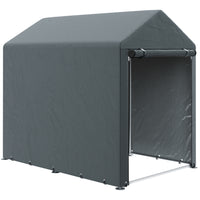 Outsunny - Tente de hangar de stockage extérieur 4x6 pi pour outils de jardin-Peut accueillir spacieusement les vélos, motos ou outils de jardinage 