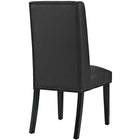 Modway - Baron Cuir végane Chaise à manger - Noir-Rembourrage en cuir végane