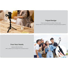 Adam Elements - Trépied perche à selfie sans fil Bluetooth SELFIE II - Noir-Dimensions globales: 7,48 po L x 1,93 po W x 2,36 po H