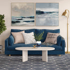 Hudson&Canal - Table basse ovale Alma 48" de largeur - Blanc aulne-Nettoyer avec un chiffon doux et sec, sans produits chimiques agressifs ni produits de nettoyage abrasifs