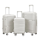 TRAVLR - Ensemble de 3 valises légères à coque rigide - Blanc-Fabriqué en polypropylène durable et léger