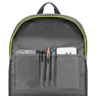 Vangoddy - Sac à dos de voyage léger et décontracté pour ordinateur portable 15 pouces - Gris/Vert citron-Nylon résistant conçu pour un usage quotidien