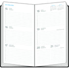 W. Maxwell - Agenda 2025 Troy - 3.5 po x 6.5 po - Rouge - Bilingue-1 semaine sur 2 pages