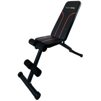 MotionGrey - Banc de musculation ajustable - Banc d’entraînement pliable pour exercices avec haltères - Noir-Passez facilement entre les positions inclinée, déclinée et plate pour un entraînement complet du corps