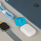 LOGiiX - Vibrance Power Mini 20W Chargeur Mural USB-C Chargeur Mural - Turquoise-Présente une conception légère avec des broches pliables pour une portabilité facile
