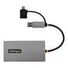 Startech - Adaptateur d'affichage USB A/C vers 2x 4K/1080p HDMI - 0,36' - Gris-Deux sorties vidéo HDMI avec 1x 4K 30Hz et 1x 1080p , Cet adaptateur USB vers double HDMI utilise une seule connexion USB 3.0/3.2 Gen 1 (5 Gbit/s) ou version ultérieure , Audio HDMI 2 canaux , Alimenté par bus USB, aucune alimentation requise , Câble attaché de 4" (11 cm)
