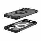 UAG - Étui Pathfinder Rugged Transparent avec aimants pour Samsung Galaxy S26+, Gris Cendre/Noir-Poignée antidérapante et boutons tactiles surdimensionnés
