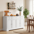 HOMCOM - Buffet moderne 54 po avec portes et tiroirs à fermeture douce - blanc-Utilisation polyvalente comme buffet, meuble TV ou console de couloir