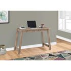 Monarch Specialties - 7191 Bureau 42 po - Taupe Fonce Avec Tiroir De Rangement-Il comprend un bureau spacieux de 42 pouces de long et un tiroir de rangement fermé pratique doté d'une poignée argentée élégante.