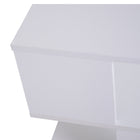HOMCOM - Table d’appoint avec rangement - blanc-Couleur : Blanc 