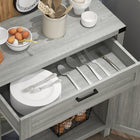 HOMCOM - Buffet 29,9 po L, armoire latérale - gris-Assemblage requis